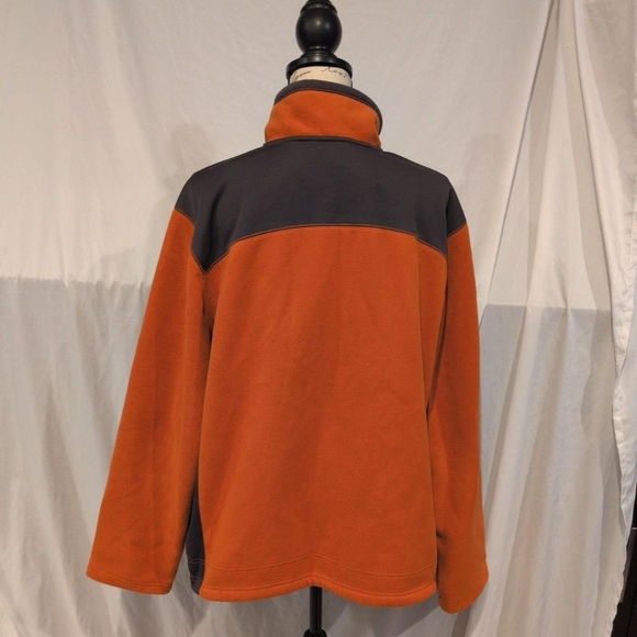 TEK GEAR ORANGE HEAVY FLEECE FULL ZIP JACKET - Picture 2 of 12